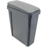 25 Liter Mülltonne Dunkel-Grau Recyclingtonne 20x40x50cm mit abnehmbarem Klappdeckel - Schmal Küche Mistkübel Trash Bin Groß Küchenabfalleimer Papiermülleimer